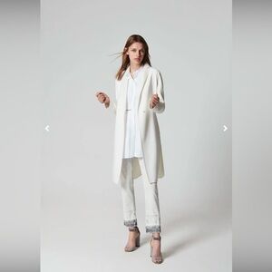 $1960 RUNWAY FABIANA FILIPPI WOOL BLEND OFF WHITE COAT/JACKET
